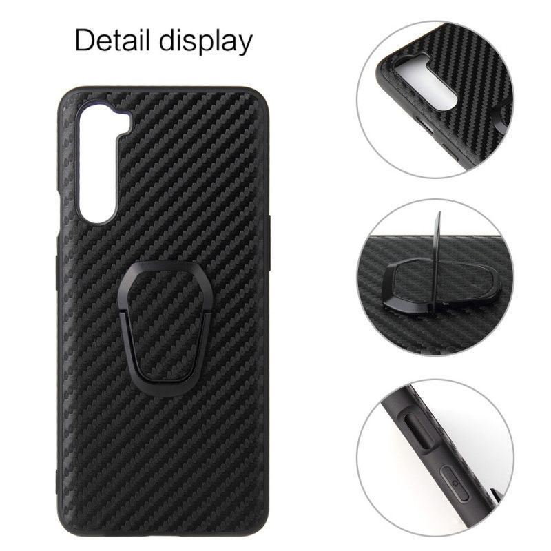 Coque Oneplus Nord Fibre Carbone Anneau-support