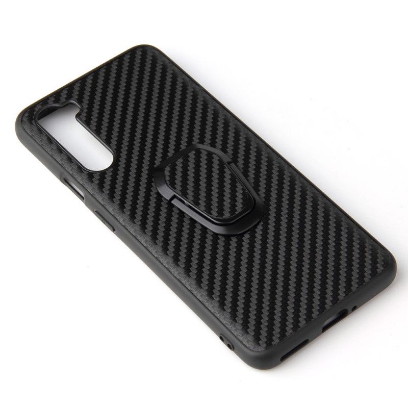 Coque Oneplus Nord Fibre Carbone Anneau-support