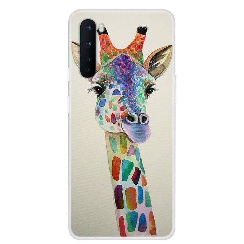 Coque Oneplus Nord Girafe Colorée