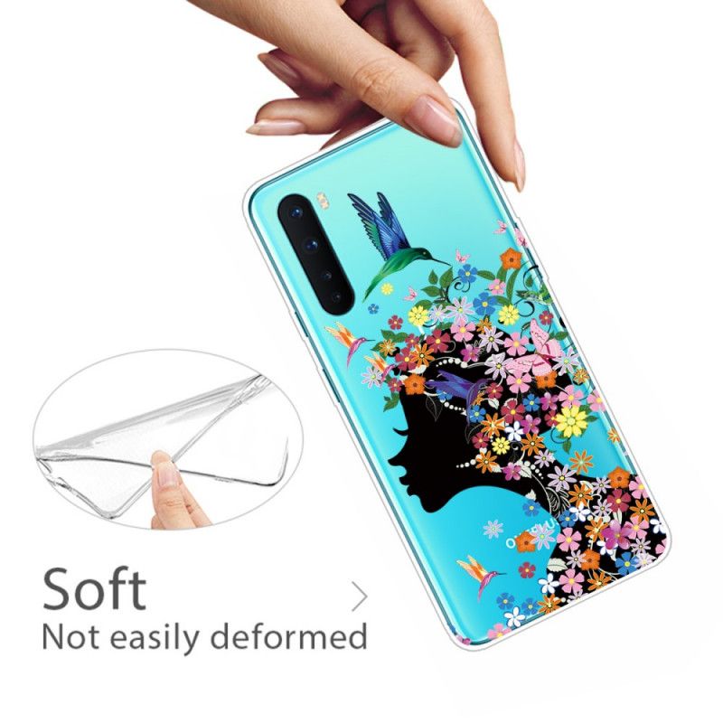 Coque Oneplus Nord Jolie Tête Fleurie