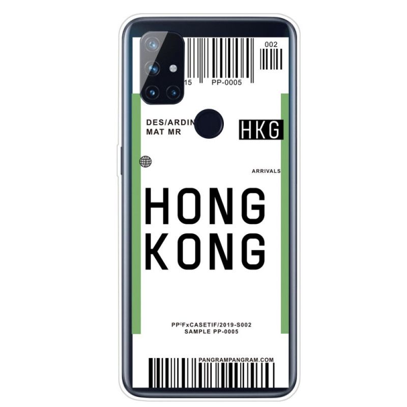 Coque Oneplus Nord N10 Boarding Pass To Hong Kong