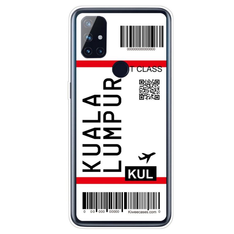 Coque Oneplus Nord N10 Boarding Pass To Kuala Lumpur