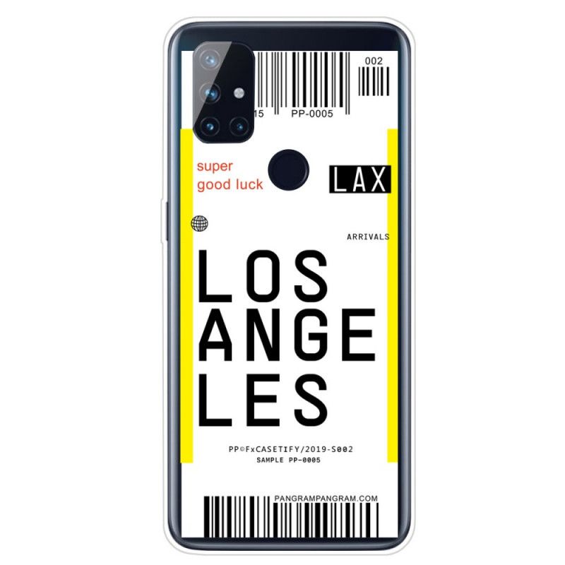 Coque Oneplus Nord N10 Boarding Pass To Los Angeles