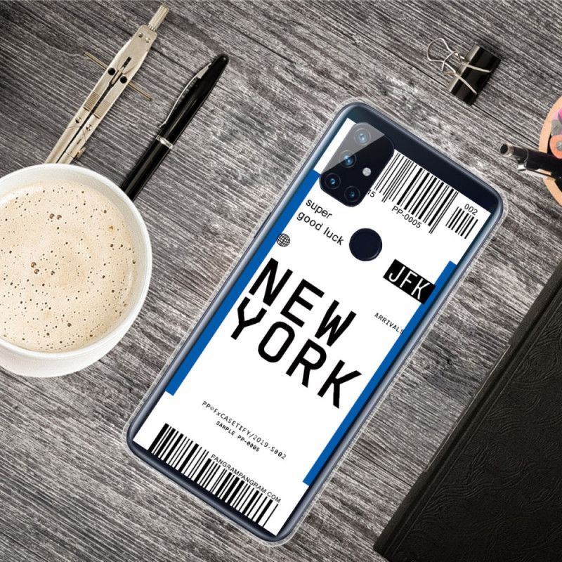 Coque Oneplus Nord N10 Boarding Pass To New York