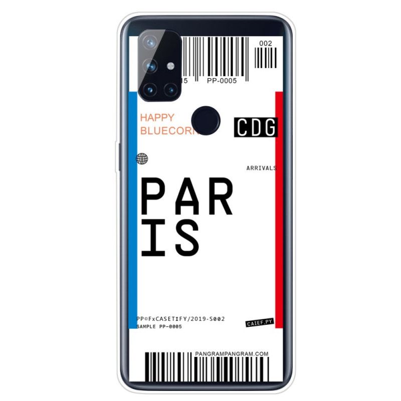 Coque Oneplus Nord N10 Boarding Pass To Paris