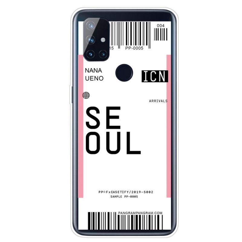 Coque Oneplus Nord N10 Boarding Pass To Seoul