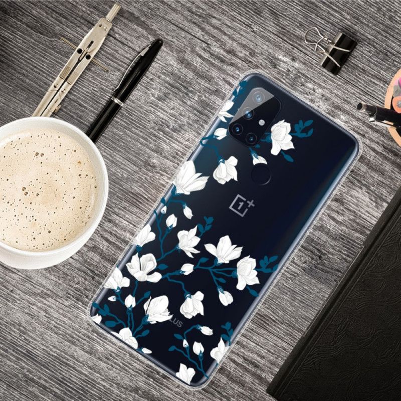 Coque Oneplus Nord N10 Fleurs Blanches