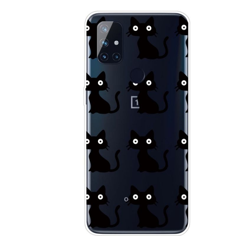 Coque Oneplus Nord N10 Multiples Chats Noirs