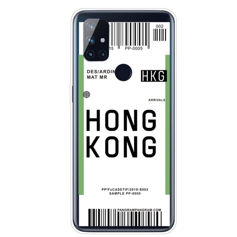 Coque Oneplus Nord N100 Boarding Pass To Hong Kong