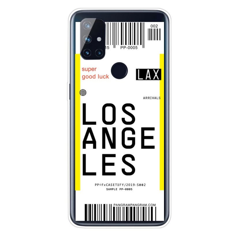 Coque Oneplus Nord N100 Boarding Pass To Los Angeles