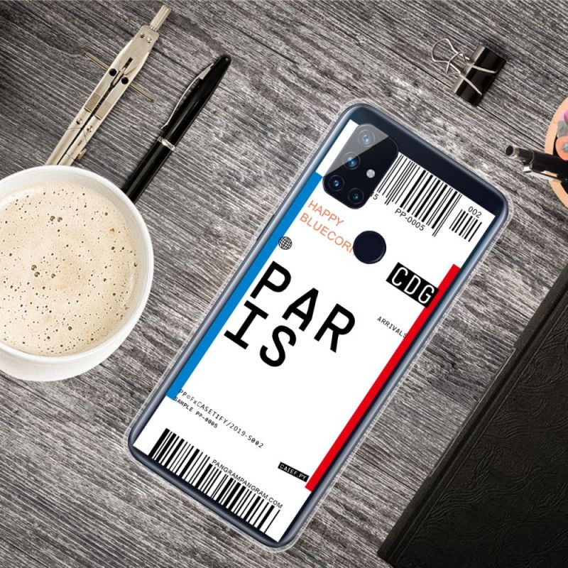 Coque Oneplus Nord N100 Boarding Pass To Paris