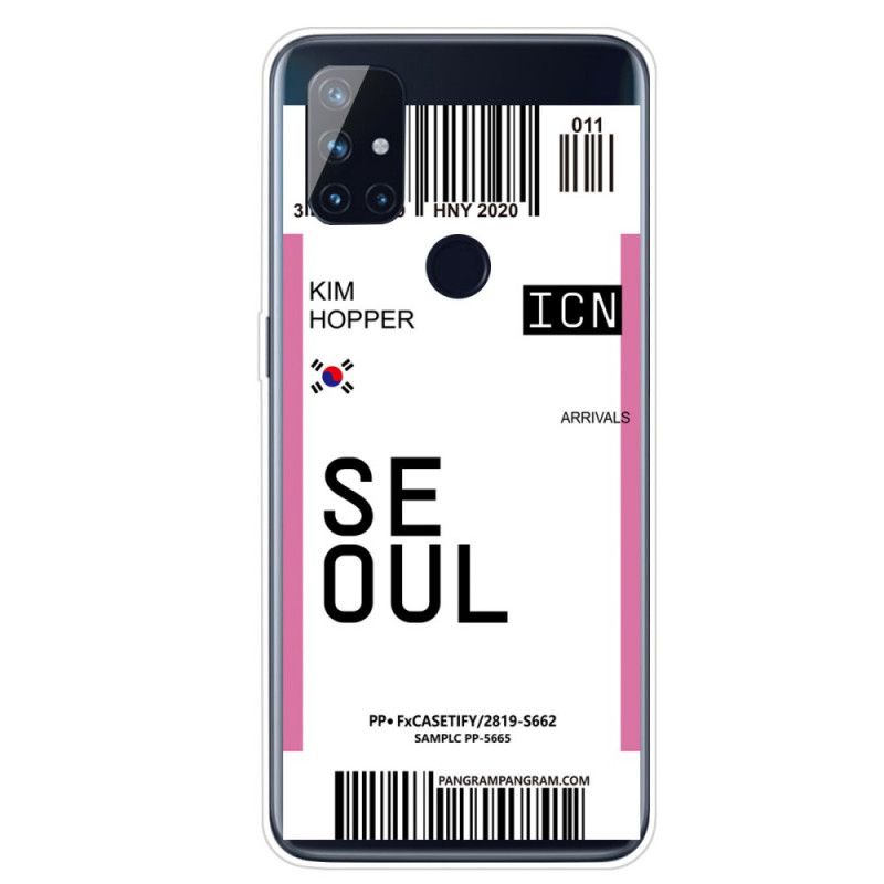 Coque Oneplus Nord N100 Boarding Pass To Seoul