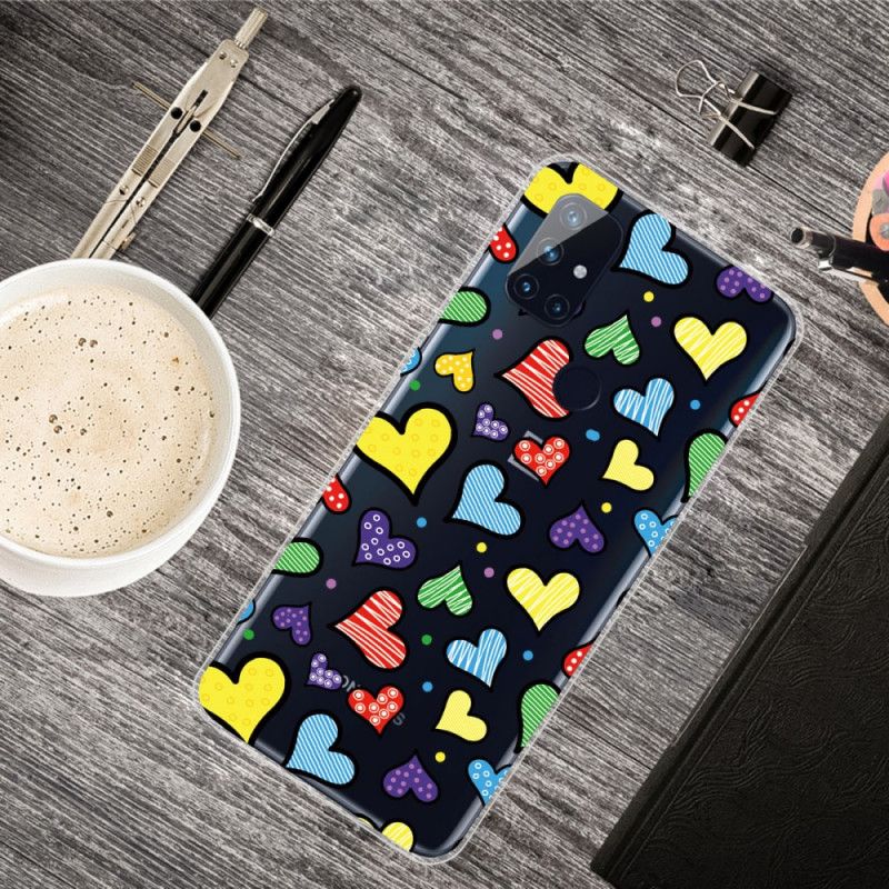 Coque Oneplus Nord N100 Coeurs Multicolores