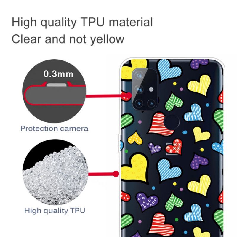 Coque Oneplus Nord N100 Coeurs Multicolores
