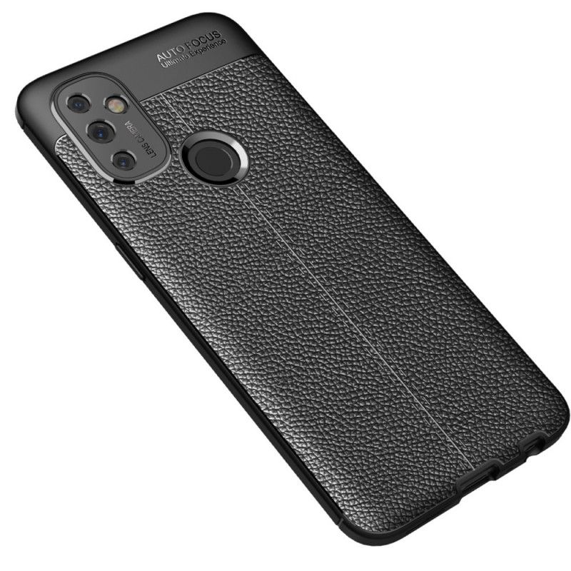 Coque Oneplus Nord N100 Effet Cuir Litchi Double Line