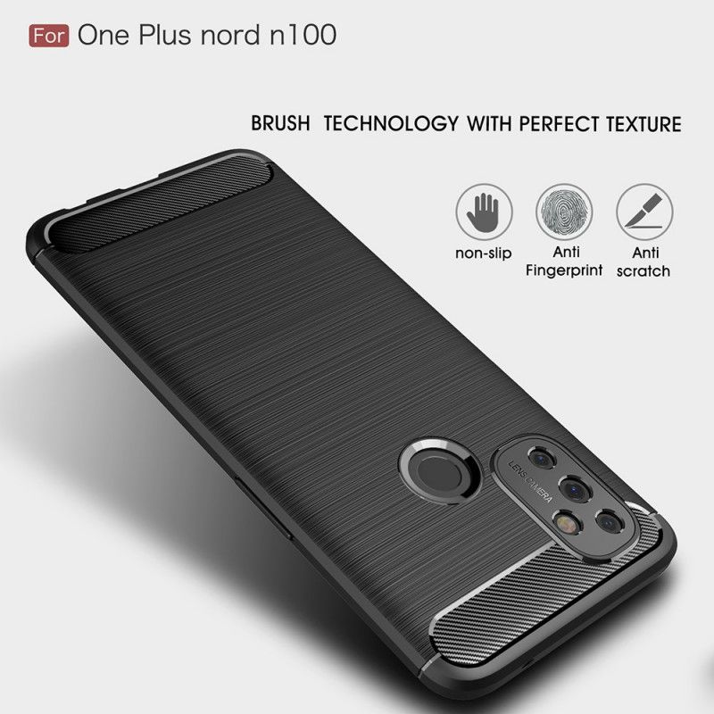 Coque Oneplus Nord N100 Fibre Carbone Brossée