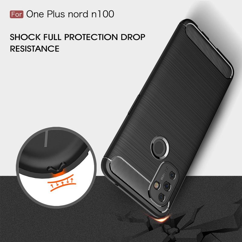 Coque Oneplus Nord N100 Fibre Carbone Brossée