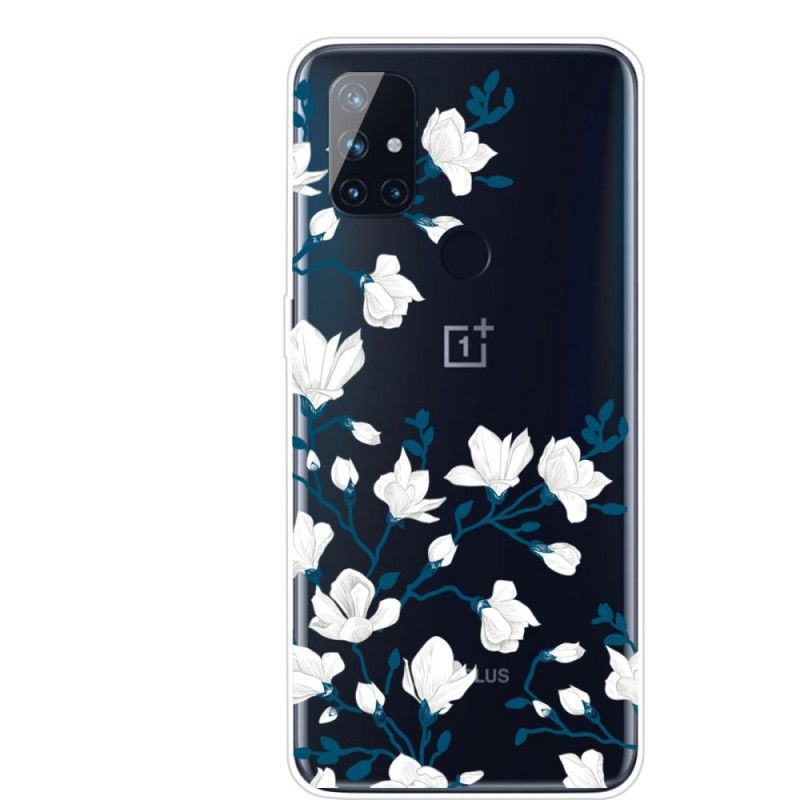 Coque Oneplus Nord N100 Fleurs Blanches