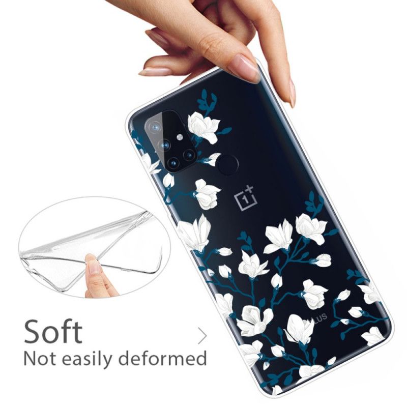 Coque Oneplus Nord N100 Fleurs Blanches