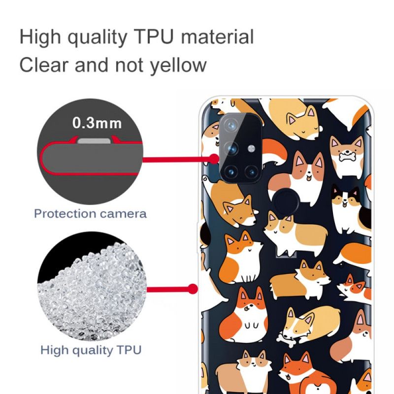 Coque Oneplus Nord N100 Transparente Multiples Chiens