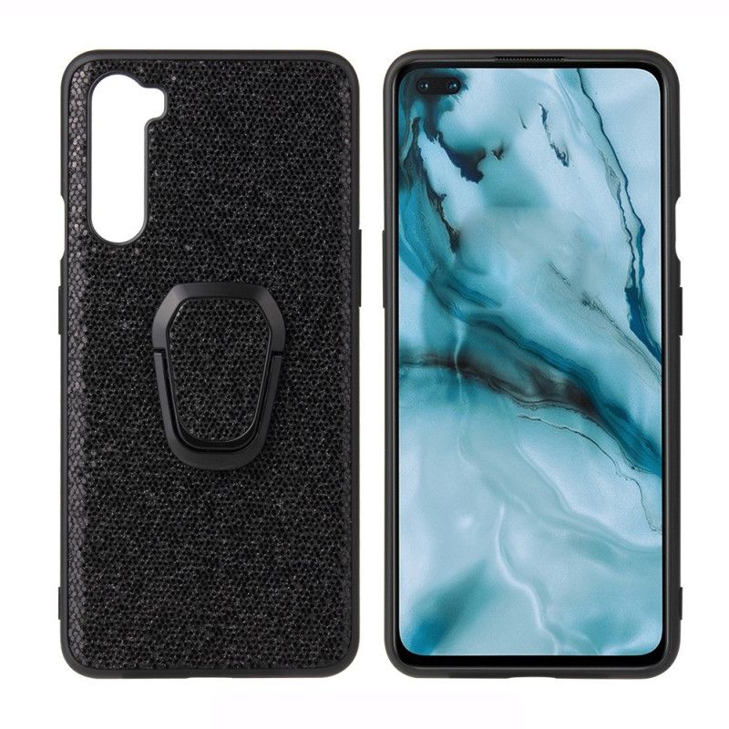 Coque Oneplus Nord Paillettes Noires Anneau-support