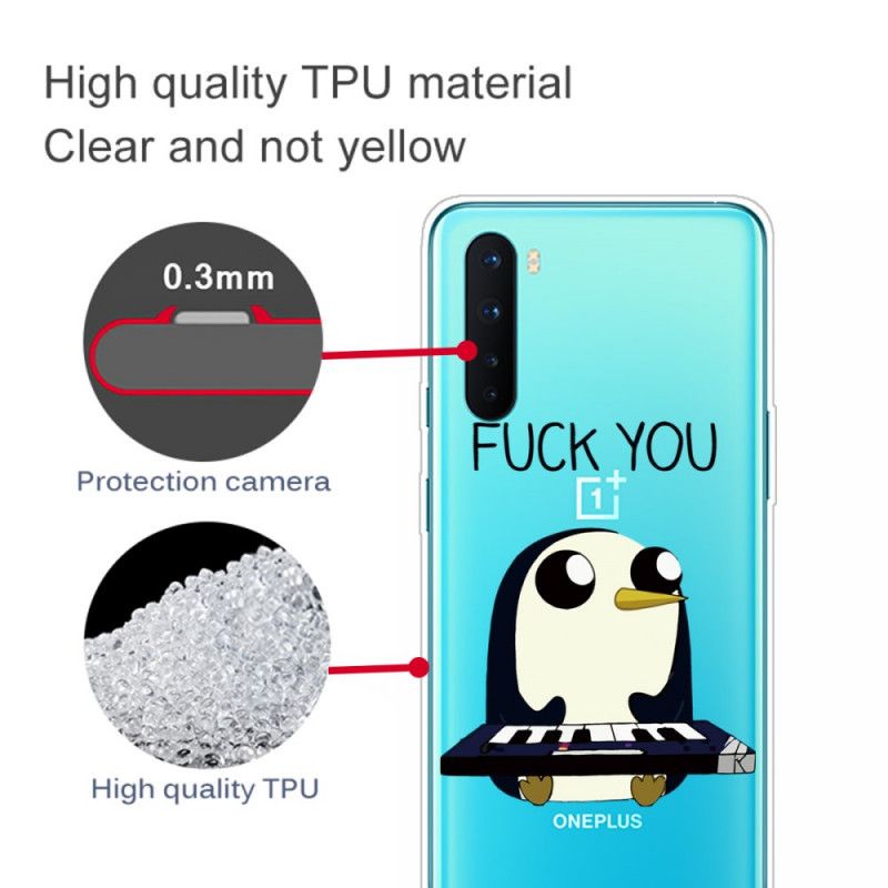 Coque Oneplus Nord Pingouin Fuck You