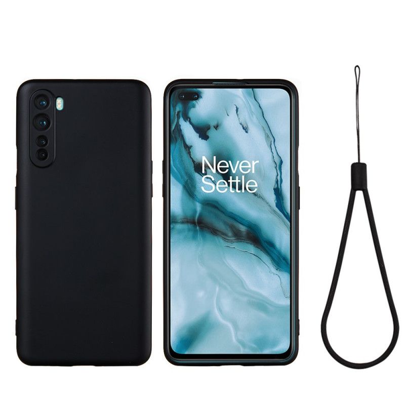 Coque Oneplus Nord Silicone Liquide Avec Lanière