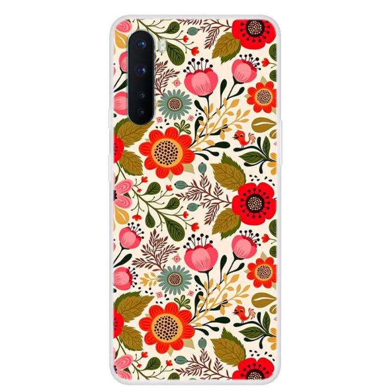 Coque Oneplus Nord Tapisserie Fleurie