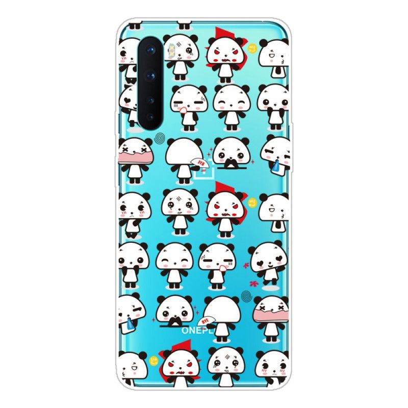 Coque Oneplus Nord Transparente Pandas Funny