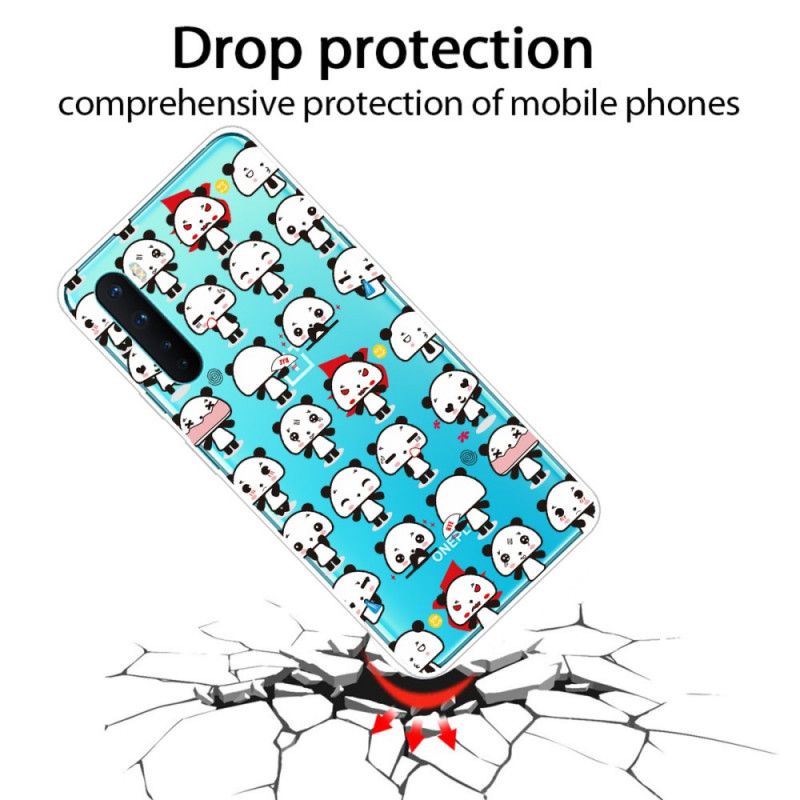 Coque Oneplus Nord Transparente Pandas Funny