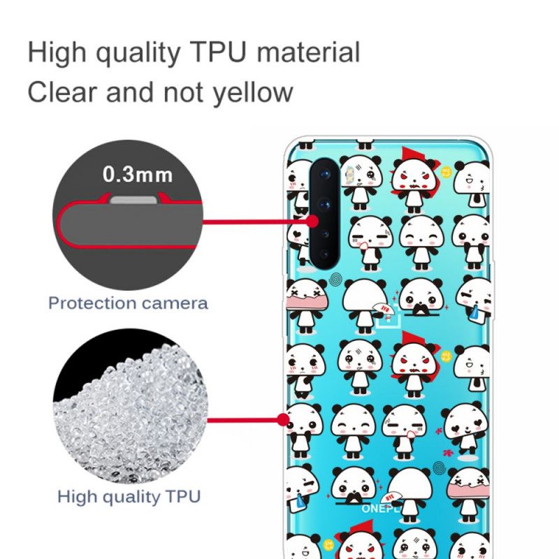 Coque Oneplus Nord Transparente Pandas Funny