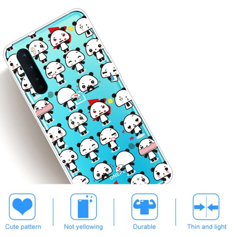 Coque Oneplus Nord Transparente Pandas Funny