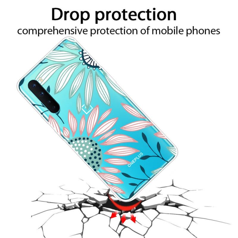 Coque Oneplus Nord Transparente Une Fleur