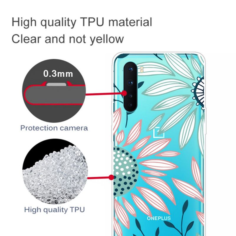 Coque Oneplus Nord Transparente Une Fleur