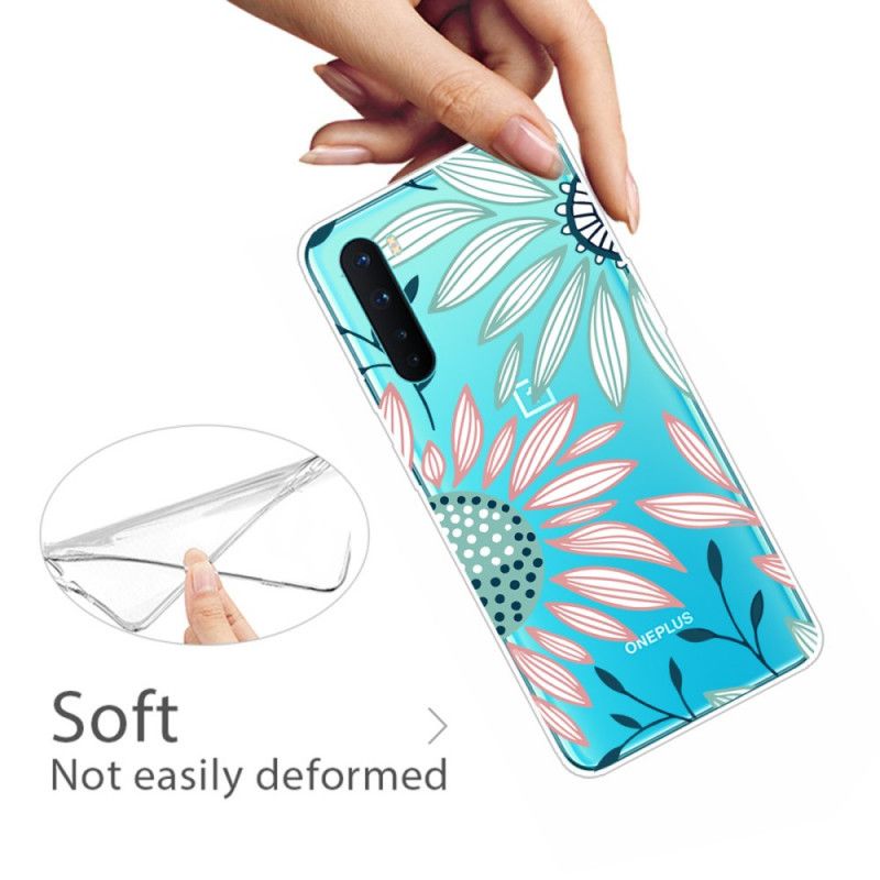 Coque Oneplus Nord Transparente Une Fleur