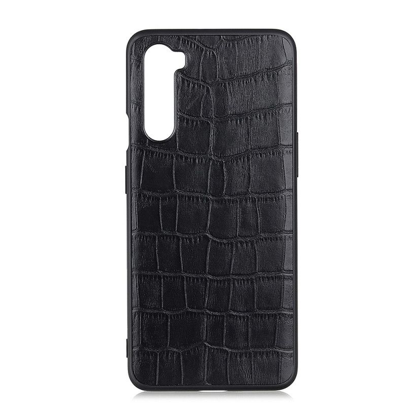 Coque Oneplus Nord Véritable Cuir Texture Crocodile