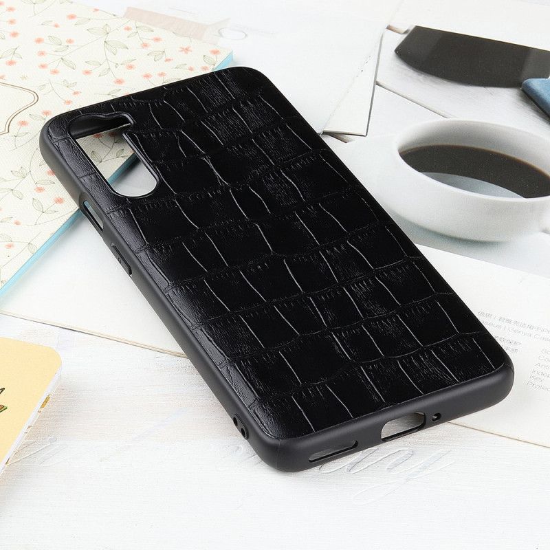 Coque Oneplus Nord Véritable Cuir Texture Crocodile