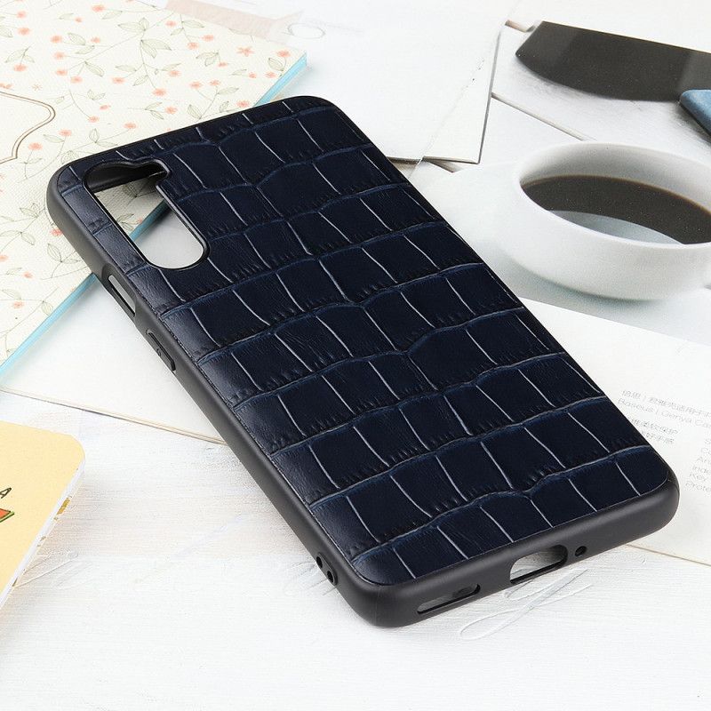 Coque Oneplus Nord Véritable Cuir Texture Crocodile