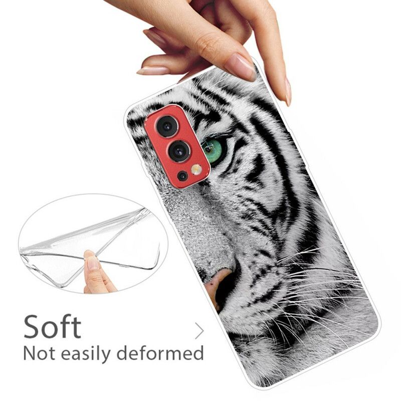 Coque Pour OnePlus Nord 2 5G Face De Tigre