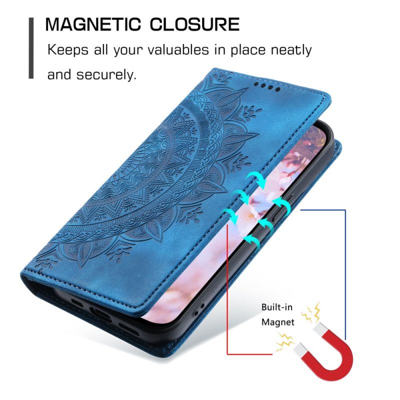 Flip Cover OnePlus 15R Effet Daim Mandala