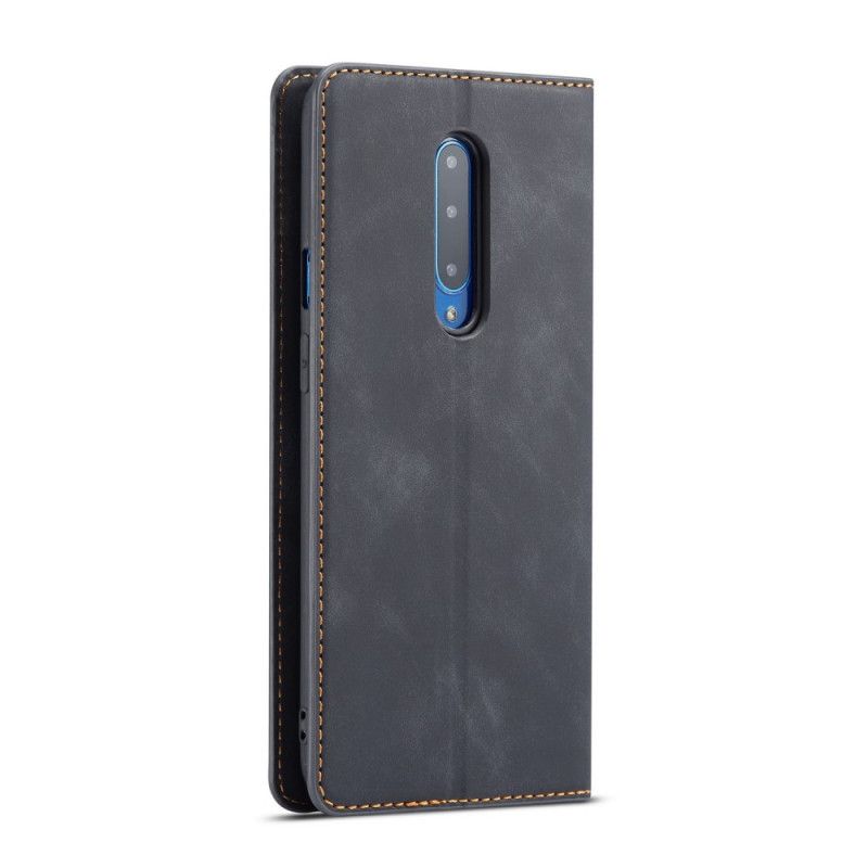 Flip Cover Oneplus 7 Pro Effet Cuir Forwenw