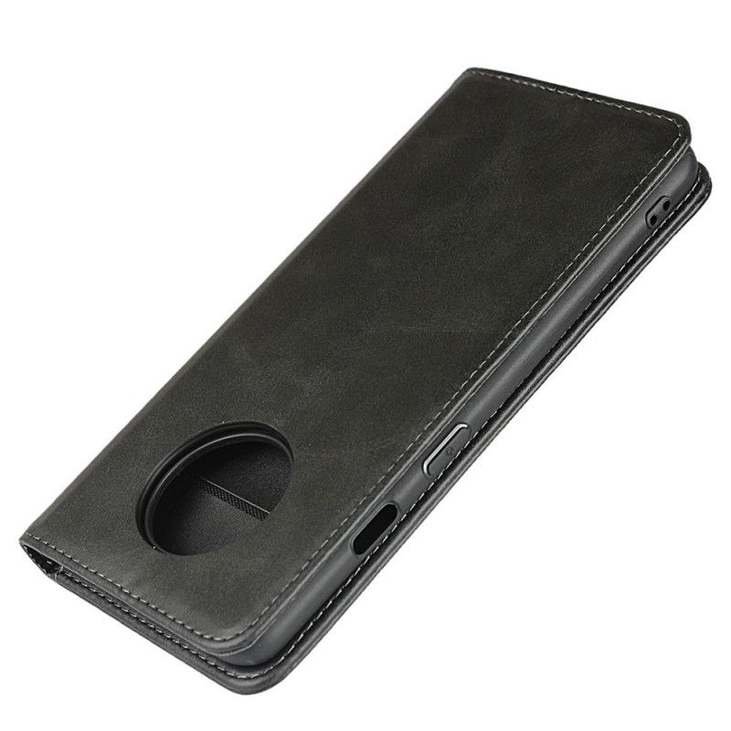 Flip Cover Oneplus 7t Premium Simili Cuir Coutures