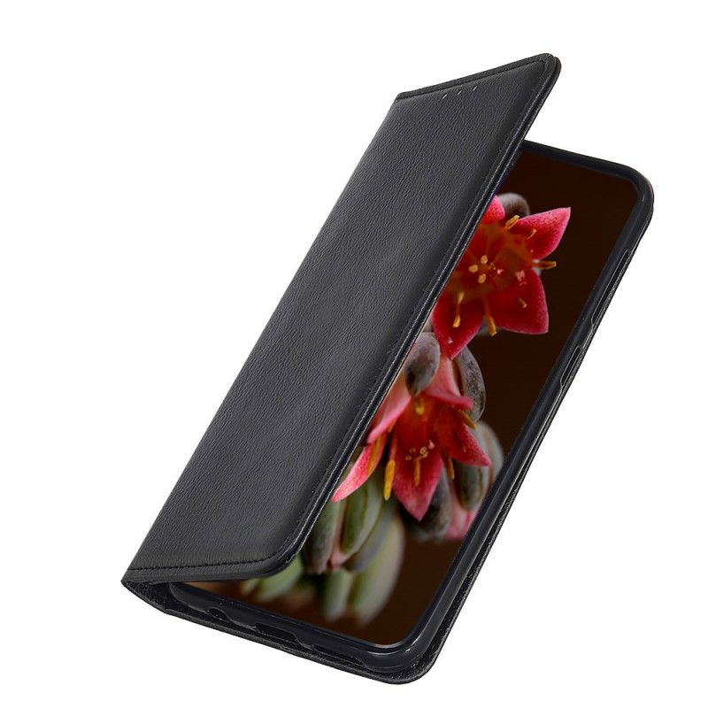 Flip Cover Oneplus 7t Pro Cuir Litchi Fendu Élégance