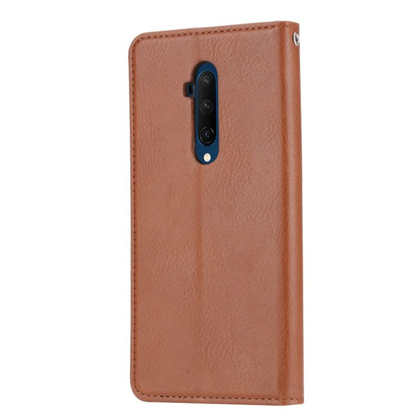 Flip Cover Oneplus 7t Pro Simili Cuir Porte-cartes