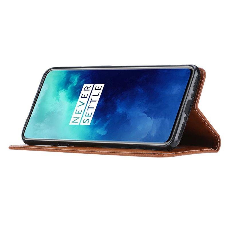 Flip Cover Oneplus 7t Pro Simili Cuir Porte-cartes