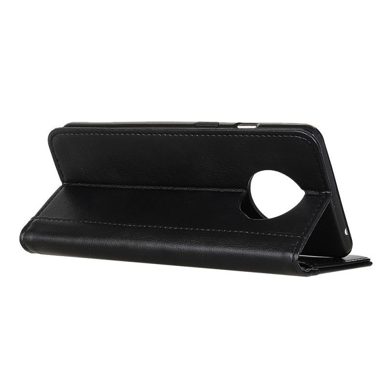 Flip Cover Oneplus 7t Version Cuir Fendu Litchi