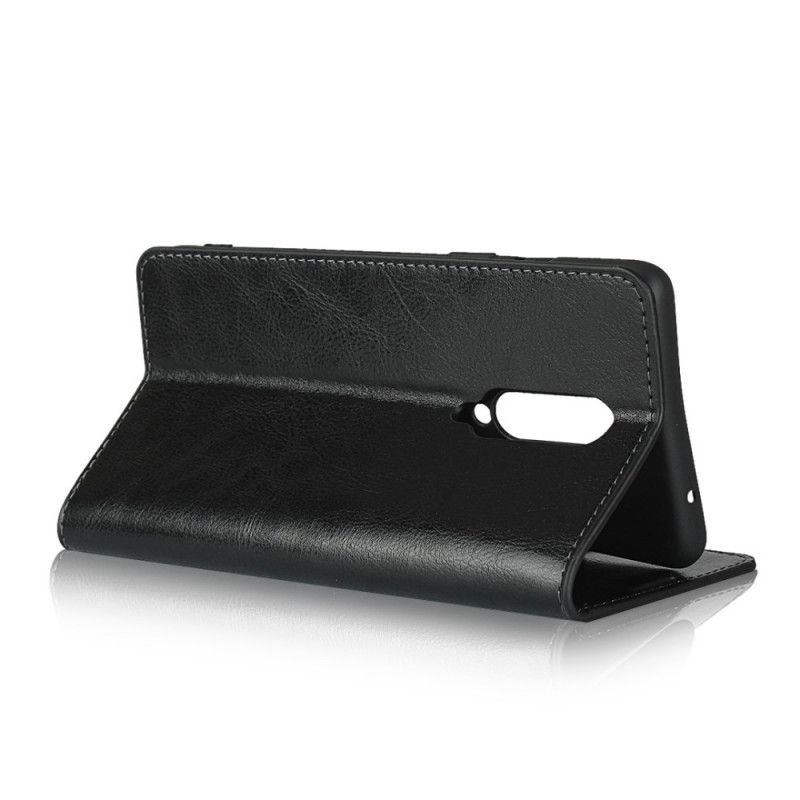 Flip Cover Oneplus 8 Cuir Véritable