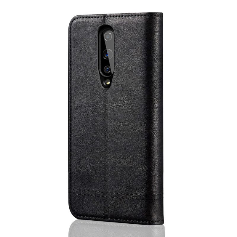 Flip Cover Oneplus 8 Effet Cuir Coutures
