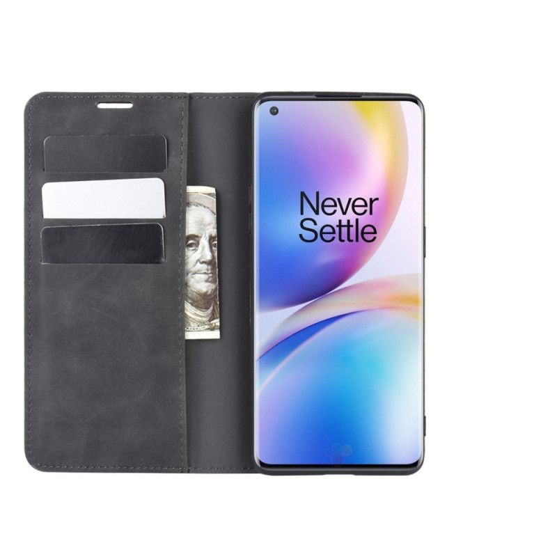 Flip Cover Oneplus 8 Pro Effet Cuir Chic