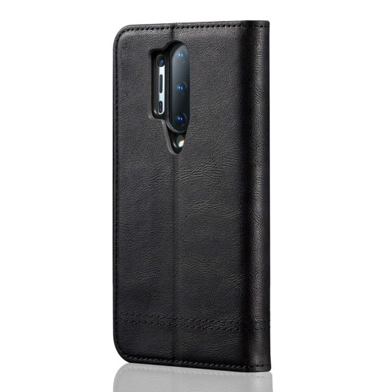 Flip Cover Oneplus 8 Pro Effet Cuir Coutures